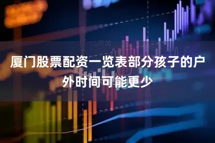 厦门股票配资一览表部分孩子的户外时间可能更少